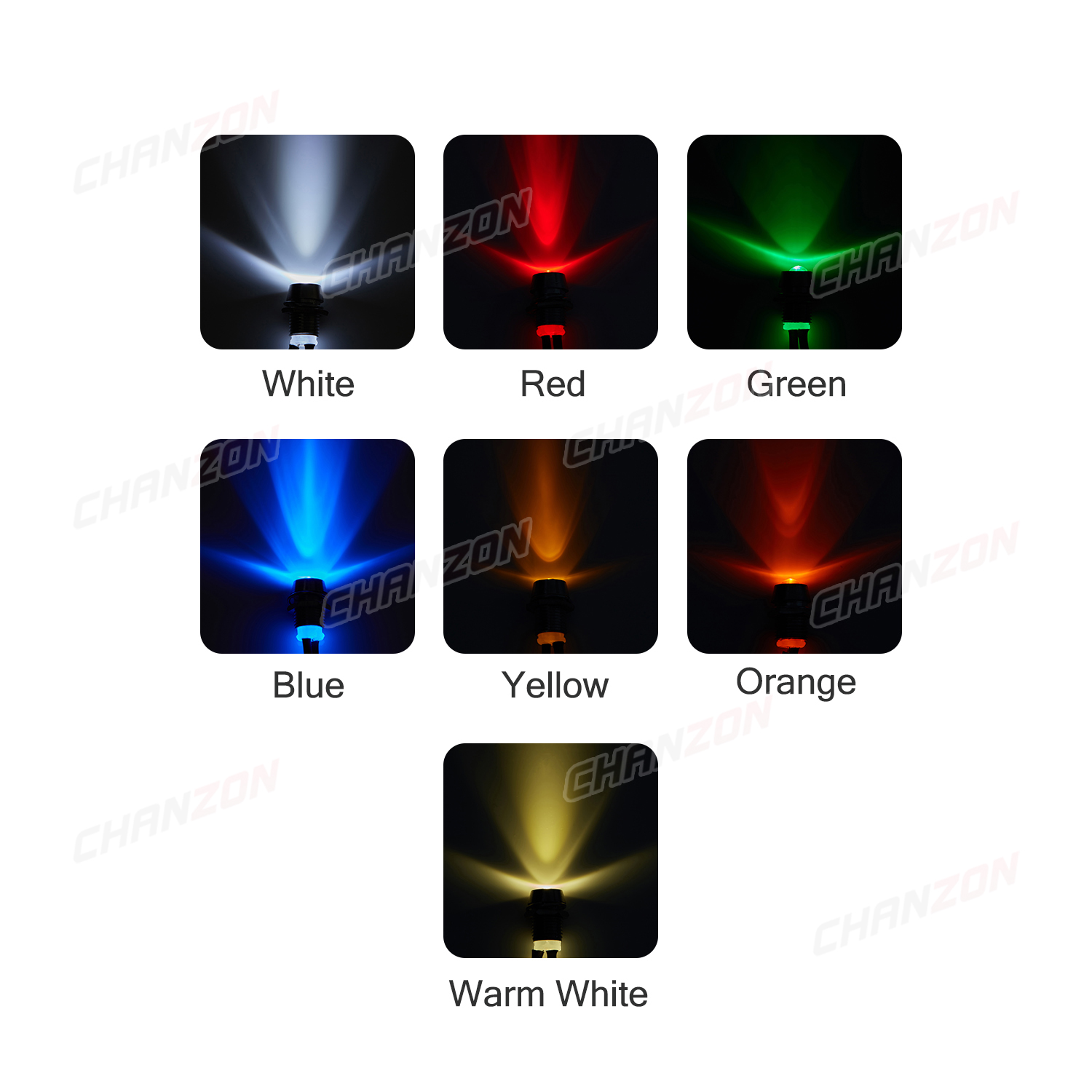 5Pcs 12V LED 8mm Indicator War - огляд і ціна Signal Panel Orange